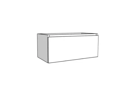 KL2924 Klaire 39 - wastafelonderkast met 1 lade 900 x 435 x 390 mm - wit