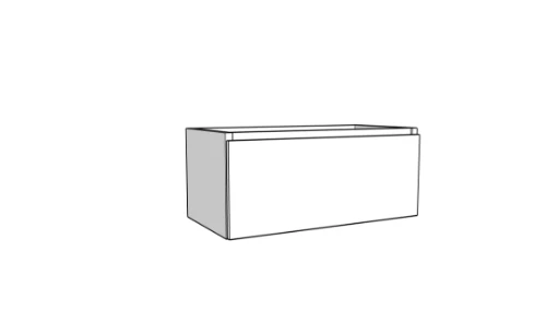 Klaire 39 - wastafelonderkast met 1 lade 900 x 435 x 390 mm - wit KL2924