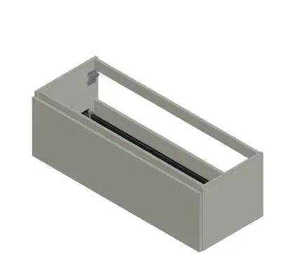 KL2926 Klaire 39 - wastafelonderkast met 1 lade 1200 x 435 x 390 mm - wit
