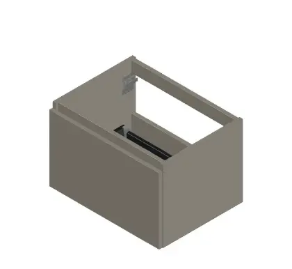 KL3000 Klaire 39 - wastafelonderkast met 1 lade 600 x 435 x 390 mm - soft