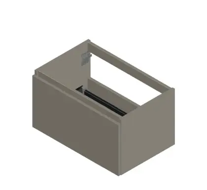KL3001 Klaire 39 - wastafelonderkast met 1 lade 700 x 435 x 390 mm - soft