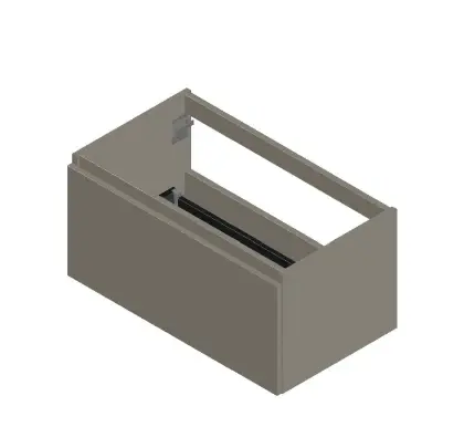 KL3002 Klaire 39 - wastafelonderkast met 1 lade 800 x 435 x 390 mm - soft