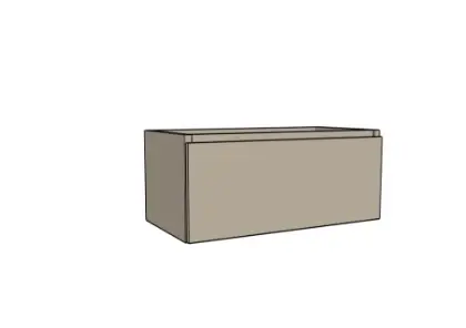 KL3003 Klaire 39 - wastafelonderkast met 1 lade 900 x 435 x 390 mm - soft