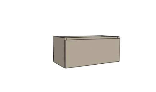 Klaire 39 - wastafelonderkast met 1 lade 900 x 435 x 390 mm - soft KL3003