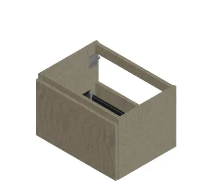 KL3052 Klaire 39 - wastafelonderkast met 1 lade 600 x 435 x 390 mm - linnen