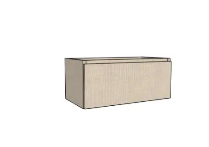 KL3055 Klaire 39 - wastafelonderkast met 1 lade 900 x 435 x 390 mm - linnen