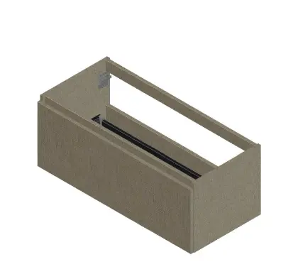 KL3056 Klaire 39 - wastafelonderkast met 1 lade 1000 x 435 x 390 mm - linnen