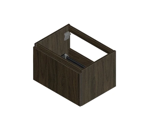 Klaire 39 - wastafelonderkast met 1 lade 600 x 435 x 390 mm - walnut KL3156