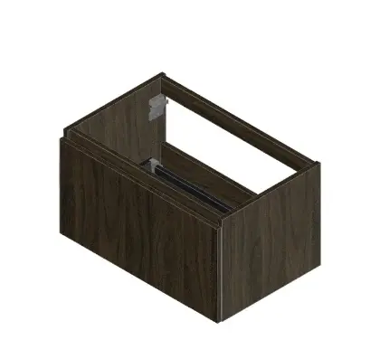 KL3157 Klaire 39 - wastafelonderkast met 1 lade 700 x 435 x 390 mm - walnut