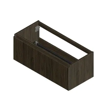 KL3160 Klaire 39 - wastafelonderkast met 1 lade 1000 x 435 x 390 mm - walnut