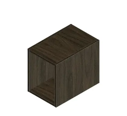 KL3181 Klaire 39 - open rek 300 x 435 x 390 mm - walnut