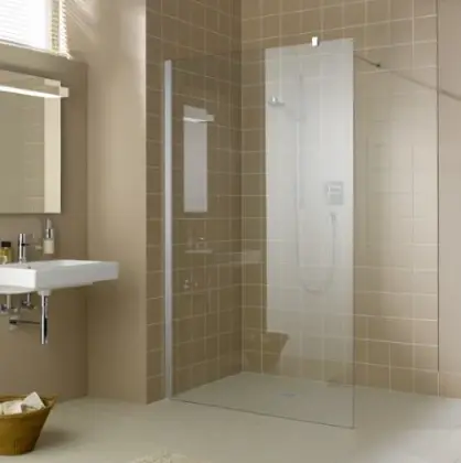Kermi XBWIW12020VAK Kermi Walk-In XB WIW Walk-In douchewand 1200 x 2000 mm - verstelbaarheid 1180-1200 mm - veiligheidsglas ESG helder - profiel : zilver hoogglans
