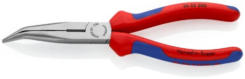 Knipex telefoontang 200 mm, gebogen 26 22 200