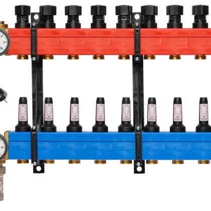 Komfort Collector voor vloerverwarming kunststof Komfort SBK 4802 3/4" + 11 x 3/4" met ontluchting