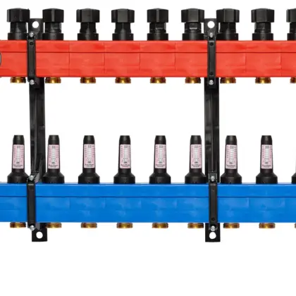Komfort Collector voor vloerverwarming kunststof Komfort SBK 4802 3/4" + 12 x 3/4" met ontluchting