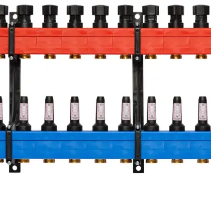 Komfort Collector voor vloerverwarming kunststof Komfort SBK 4802 3/4" + 13 x 3/4" met ontluchting
