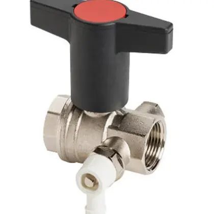 Komfort Kogelkraan met volle doorlaat DN 3/4" FF PN16 met aftapmogelijkheid (aansluiting) Komfort 51003810