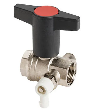Komfort Kogelkraan met volle doorlaat DN 3/4" FF PN16 met aftapmogelijkheid (aansluiting) Komfort 51003810