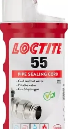 Loctite 2957180 Loctite 55 afdichtingskoord (rol 160m) voor metaal en kunststof schroefdraad - prijs per stuk