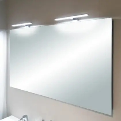 M.P53.A.600X1200.7 Universal spiegelpaneel 1200 x 600 mm - aluminium kader - zonder verlichting met schakelaar