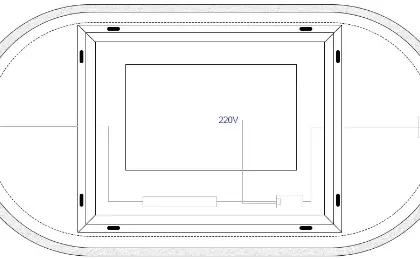 M.P53.O.DR.900.500.2 Universal spiegel ovaal 900 x 500 mm- met led verlichting - anticondens - sensor - dimbaar