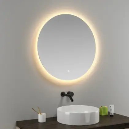 M.PCH.H.800.RLS Universal spiegelpaneel rond 800 x 800 mm- met led verlichting - anticondens - sensor - dimbaar