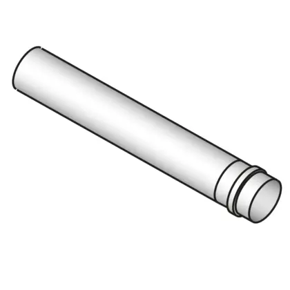 Mark Enkelwandige rookgasbuis Mark GS+ Ø80x500mm inox met lipring 15/25/35/40 5990201