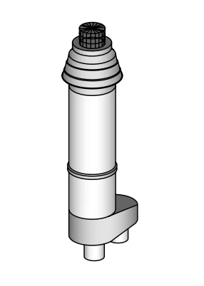 Mark Enkelwandige rookgasbuis Mark INFRA Ø80x1000mm aluminium 10-3/20-6/30-6/30-9/30-12 Mono 5990732