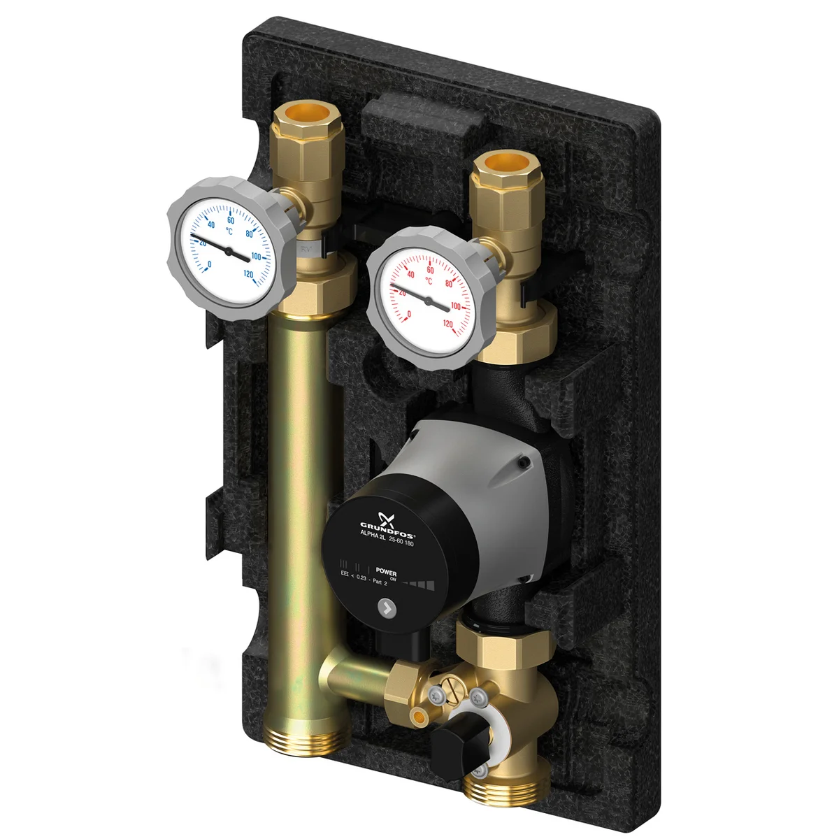 Meibes Pompgroep Meibes met ingebouwde circulatiepomp Yonos Pico 25/1-6 gemengd verwarmingscircuit 3/4" ML66831.10WI
