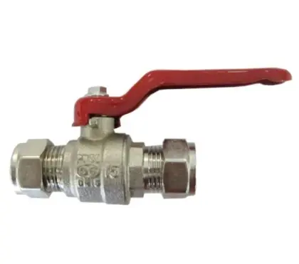 MessingFit AN3000028 STG bolkraan met knelkoppelingen 28 x 28 mm