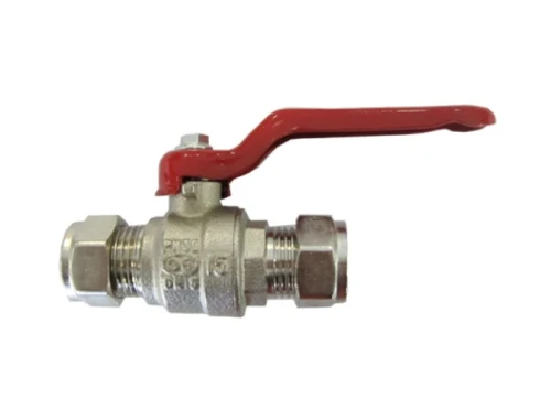 MessingFit AN3000028 STG bolkraan met knelkoppelingen 28 x 28 mm