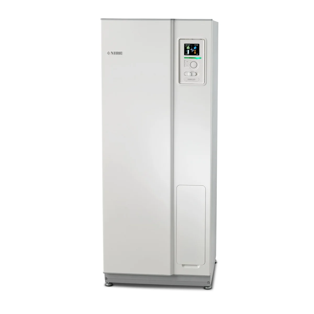 Nibe Warmtepomp (lucht/water) monobloc Nibe VVM 225 geschikt voor bijverwarming CV binnenopstelling met boiler 180L 069227
