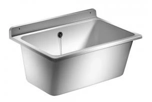 Nicoll 6000301 Nicoll ABU Maxi 1 uitgietbak 610 x 455 x 285 mm - wit - incl crepine met stop en ketting