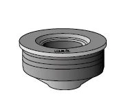 Nicoll PVC overgangsrubber 40 x 25 mm 6820400