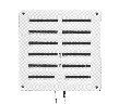 Nicoll 687 Nicoll Vent ventilatierooster afsluitbaar met koord 160 x 160 mm - wit