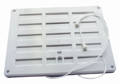 Nicoll 704 Nicoll Vent ventilatierooster afsluitbaar met koord 200 x 200 mm - wit
