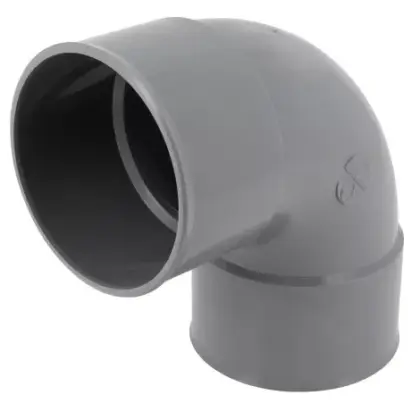 Nicoll CP88 Nicoll PVC lijm bocht 87° FF 75 x 75 mm - grijs