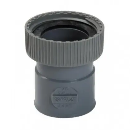 Nicoll PVC lijm mof met moer FF 6/4 x 40 mm DEHH