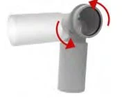 Nicoll PORTBAT90 Nicoll PVC aansluitbocht voor inbouwelement voor toilet 90 mm