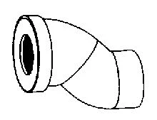 Nicoll PWORS Nicoll PW draaibare WC aansluitbocht 90 mm - wit