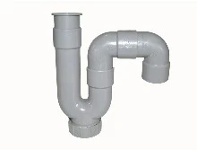 Nicoll SC50 Nicoll PVC lijm sifon met kraagstuk 50 x 50 mm - grijs