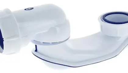 Nicoll SIBH208 Nicoll PP plaatsbesparende sifon 6/4 x 40 mm - wit - voor douche of meubel