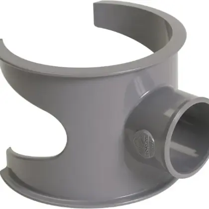 Nicoll PVC lijm zadel 100 x 32 mm - grijs SL103