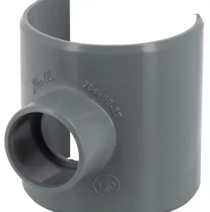 Nicoll PVC lijm zadel 80/75 x 32 mm - grijs SL873