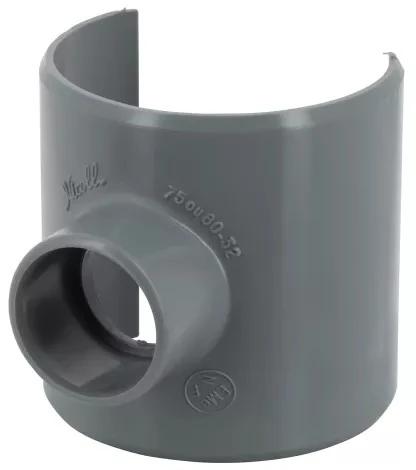 Nicoll PVC lijm zadel 80/75 x 32 mm - grijs SL873