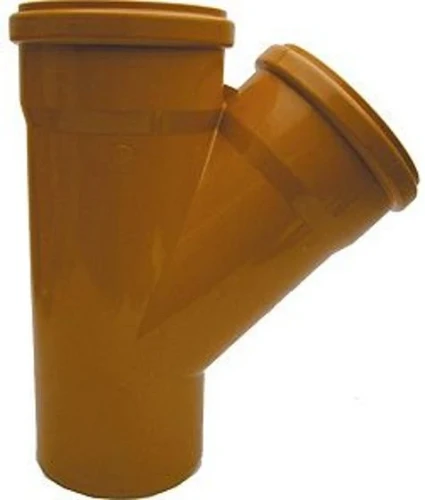 Nicoll T114 Nicoll PVC RIO T-stuk 45° MFF 110 x 110 x 110 mm - oranje