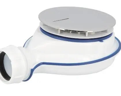 Nicoll TBXS21 Nicoll Turboflow XS magnetische douchesifon 90 mm - chroom - vlakke douche - 33 l/min