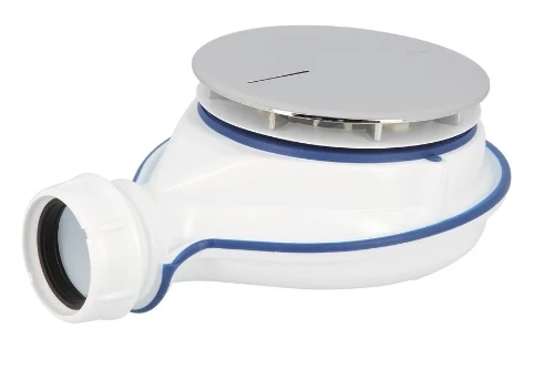 Nicoll TBXS21 Nicoll Turboflow XS magnetische douchesifon 90 mm - chroom - vlakke douche - 33 l/min