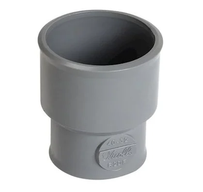 Nicoll PVC lijmverloopmof 40x32mm FF grijs afvoer/sanitair Nicoll R2DF