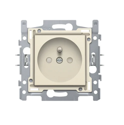 Niko Original inbouw stopcontact met penaarde - cream 795876224